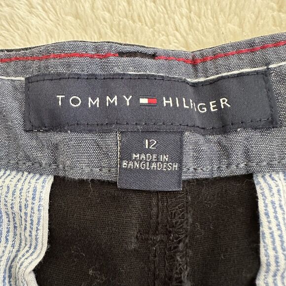 Tommy Hilfiger Shorts Womens Size 12 Black Flat Front Casual Dress Shorts - Picture 4 of 8